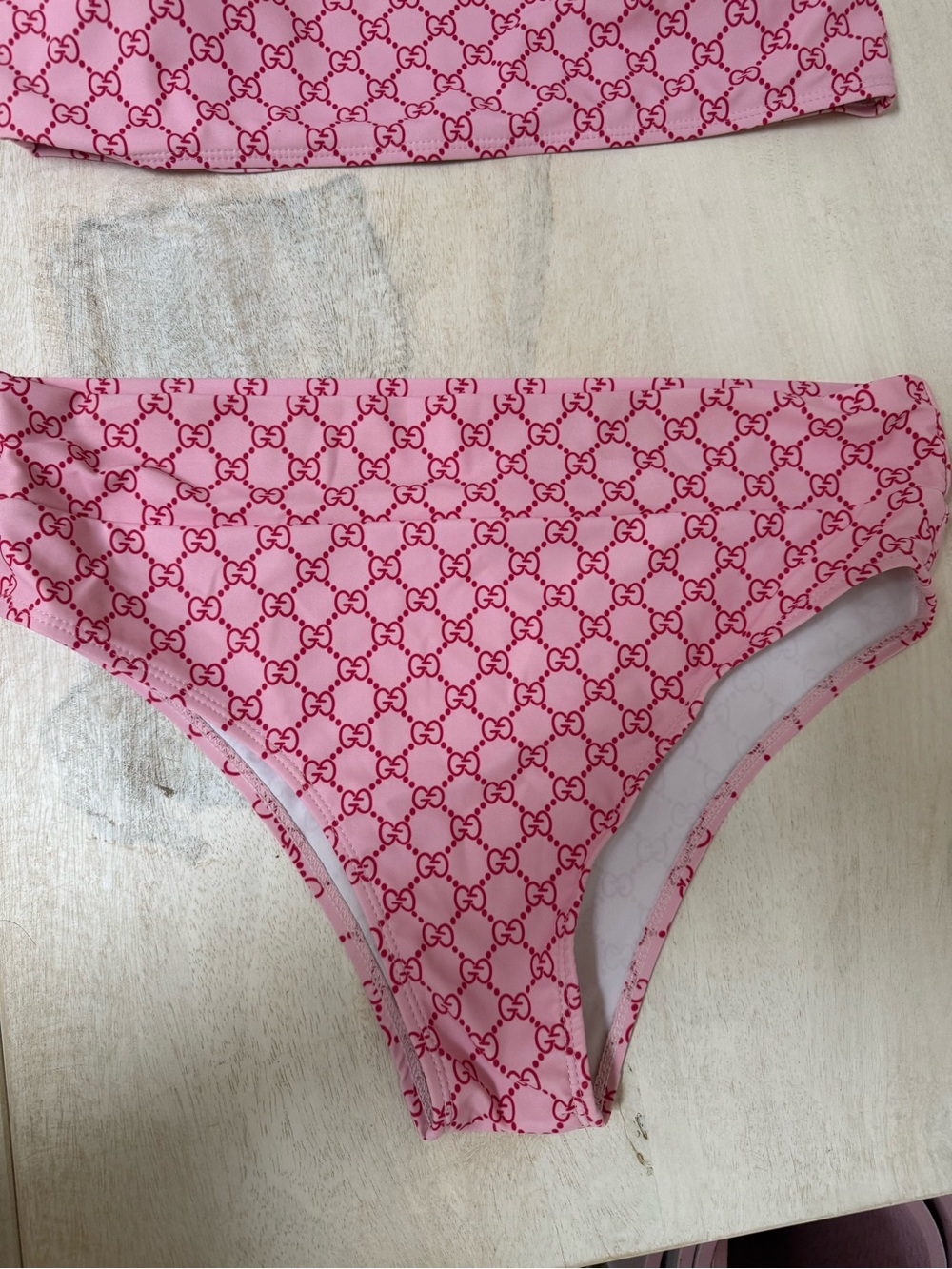 Pink GG Print Bikini - Picture 2 of 8